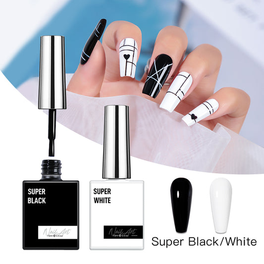 JTING nails gel suppliers new design hot popular super black white solid gel polish uv gel nail regular OEM private label