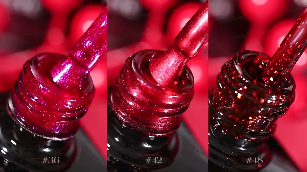 JTING 48-Color Red Gel Polish Collection