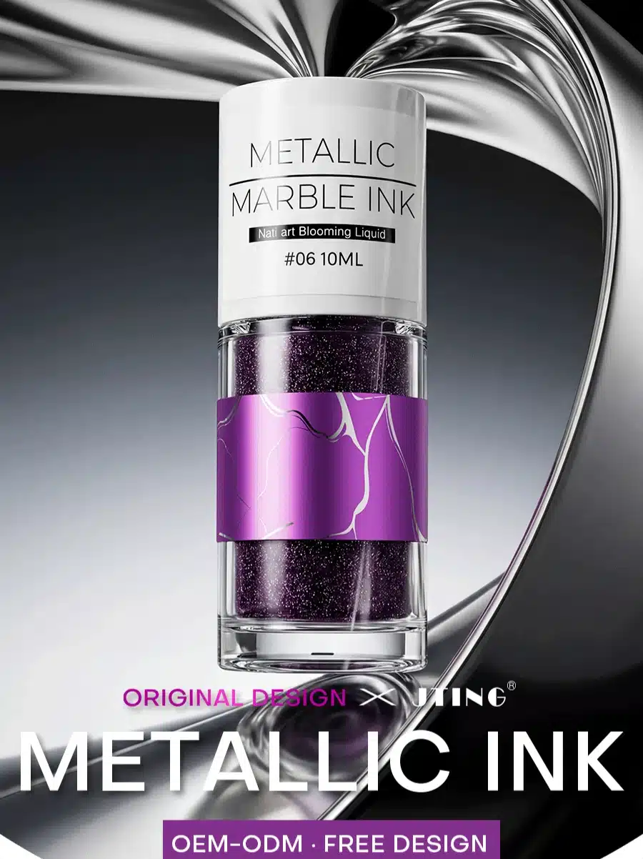Air Dry Blooming Marble Inks, Watercolor Effect Liquid for Nails by JTING NAIL