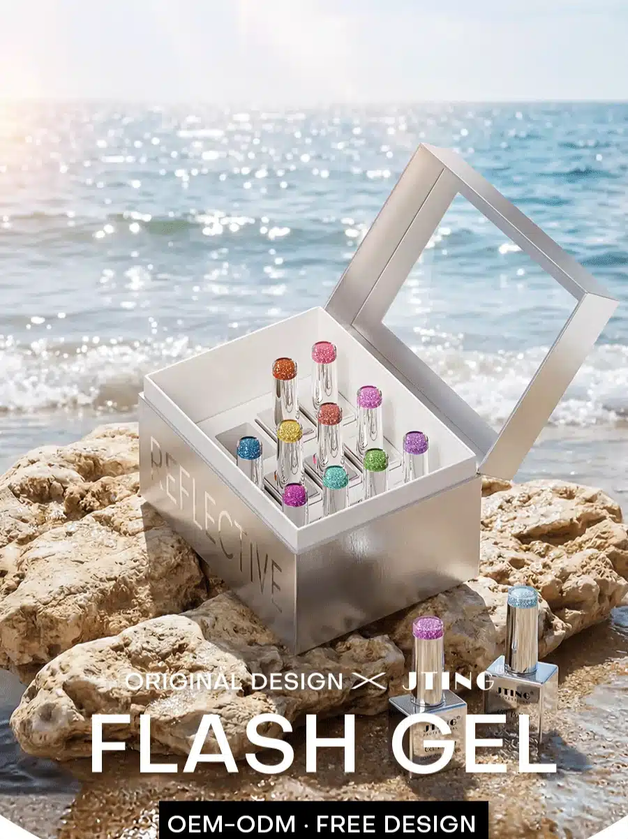 Flash Reflective Gel Series, Diamond Shimmer Glitter Gel Polish by JTING NAIL