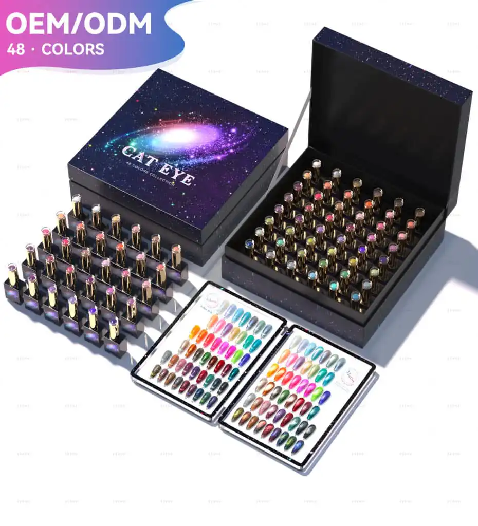 Cat Eye nail polish collection, 48 colors, OEM/ODM.