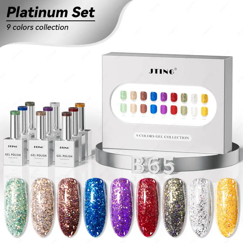 JTING Platinum Set glitter gel polish colorful collection