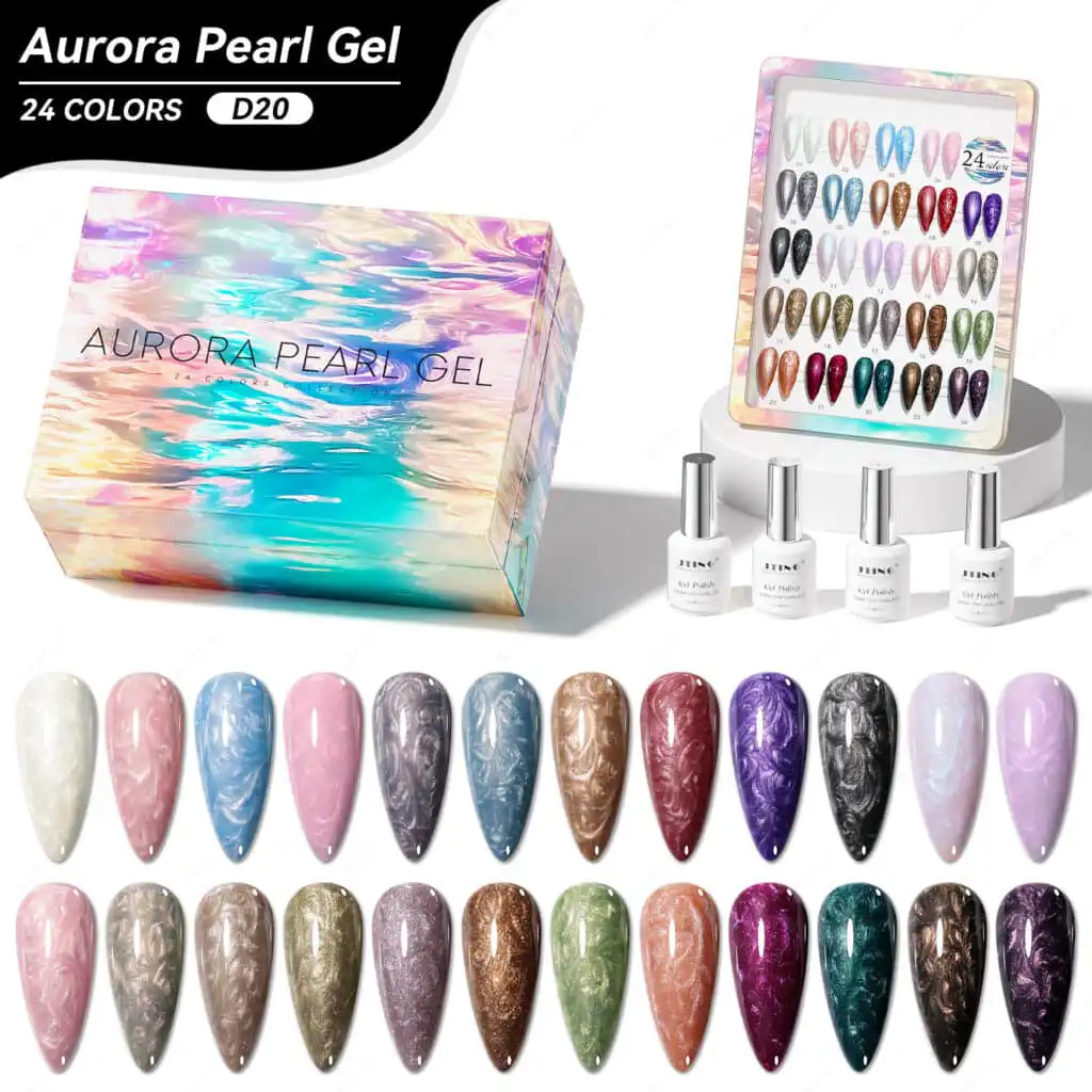 Aurora Pearl Gel nail polish colors kit