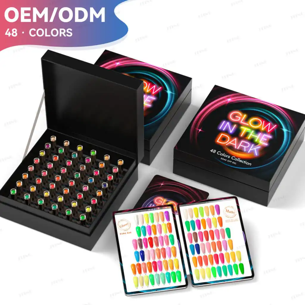 OEM/ODM diverse glow in the dark nail polish collection