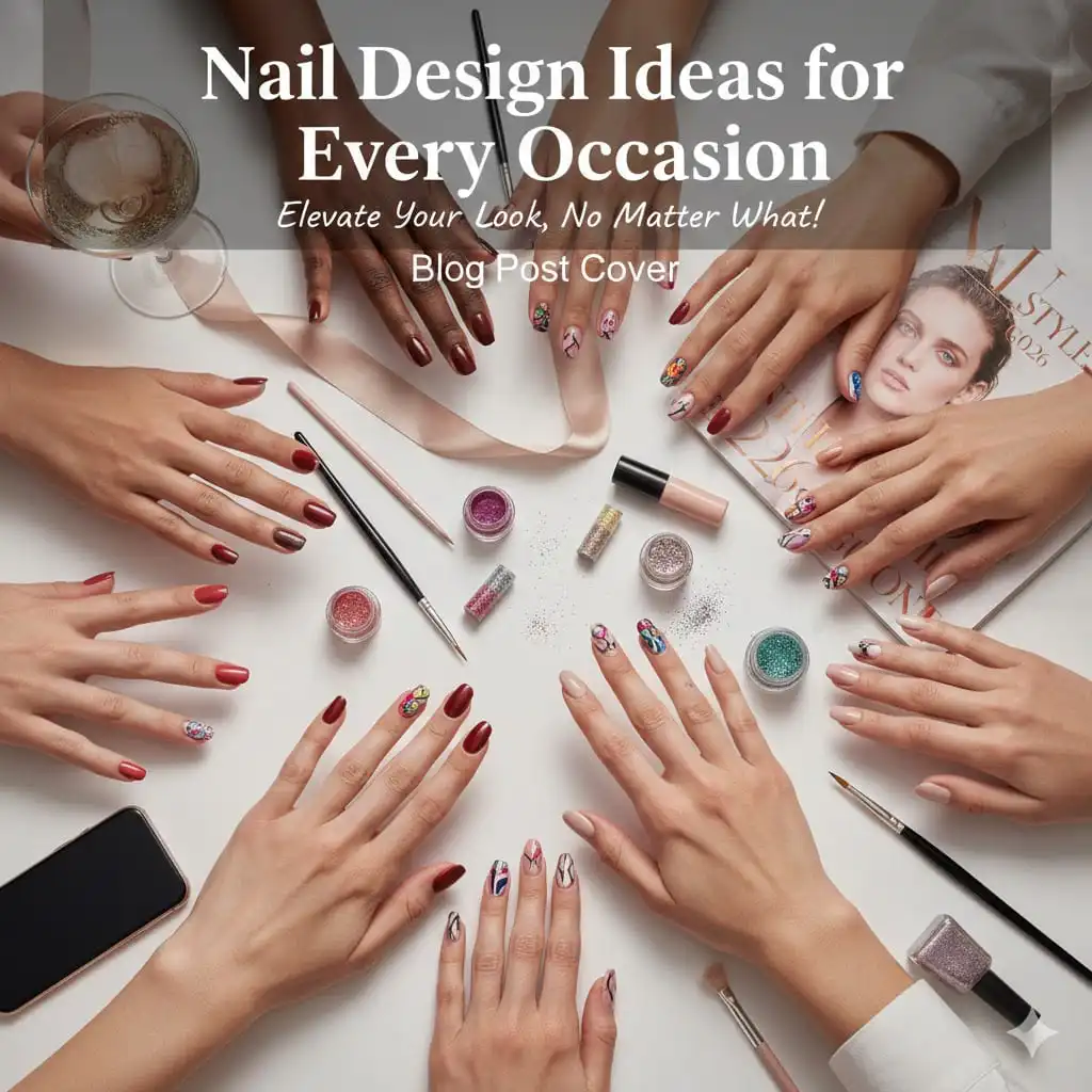 Nail design ideas for every occasion blog post cover.