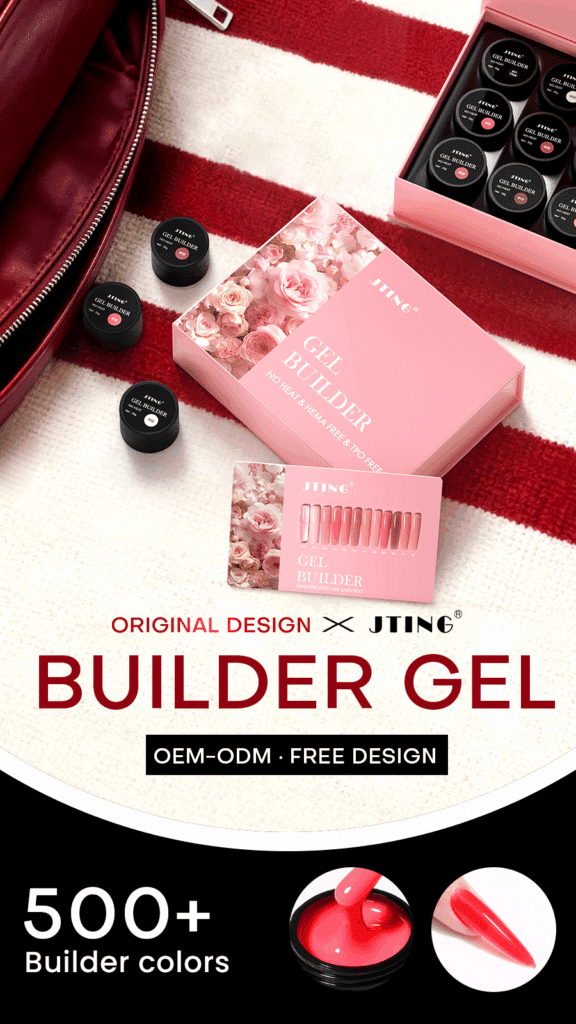 JTING NAIL Professional Gel Builder for Nail Extensions, Strong and Clear Formula.