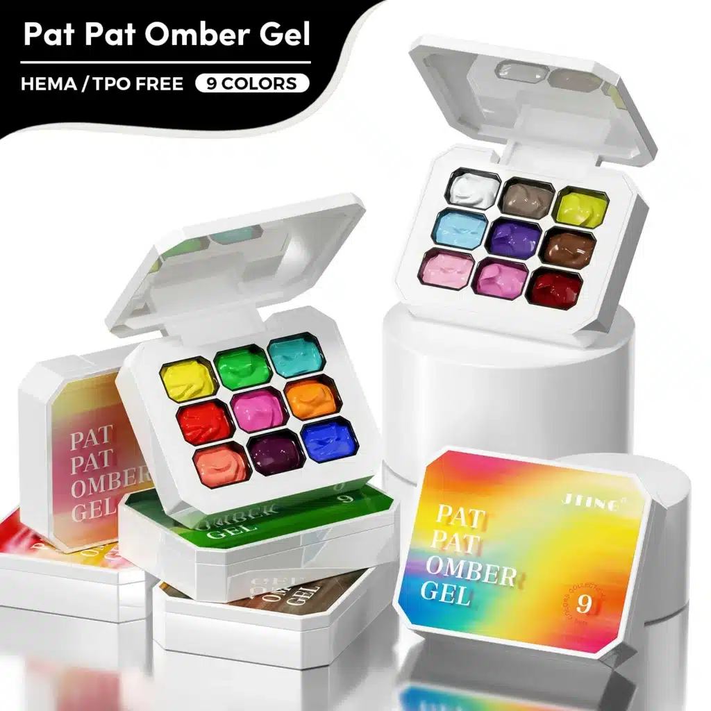 JTING wholesale solid pudding pat pat ombre gel 9-color palette for professional salons