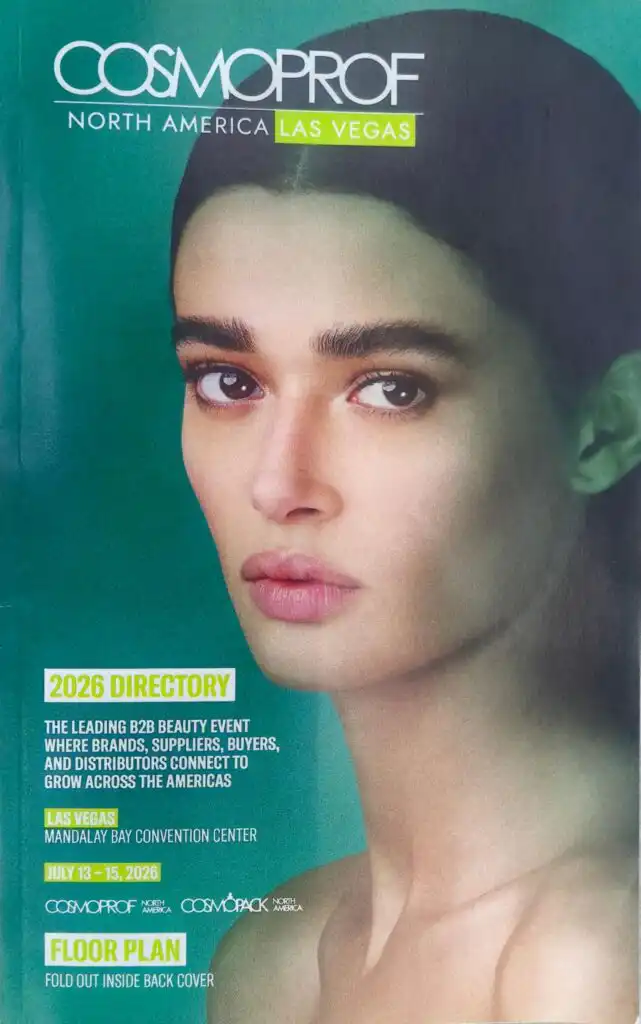 Official Cosmoprof North America 2026 directory guide highlighting industry shifts towards clean chemistry and HEMA-free formulas