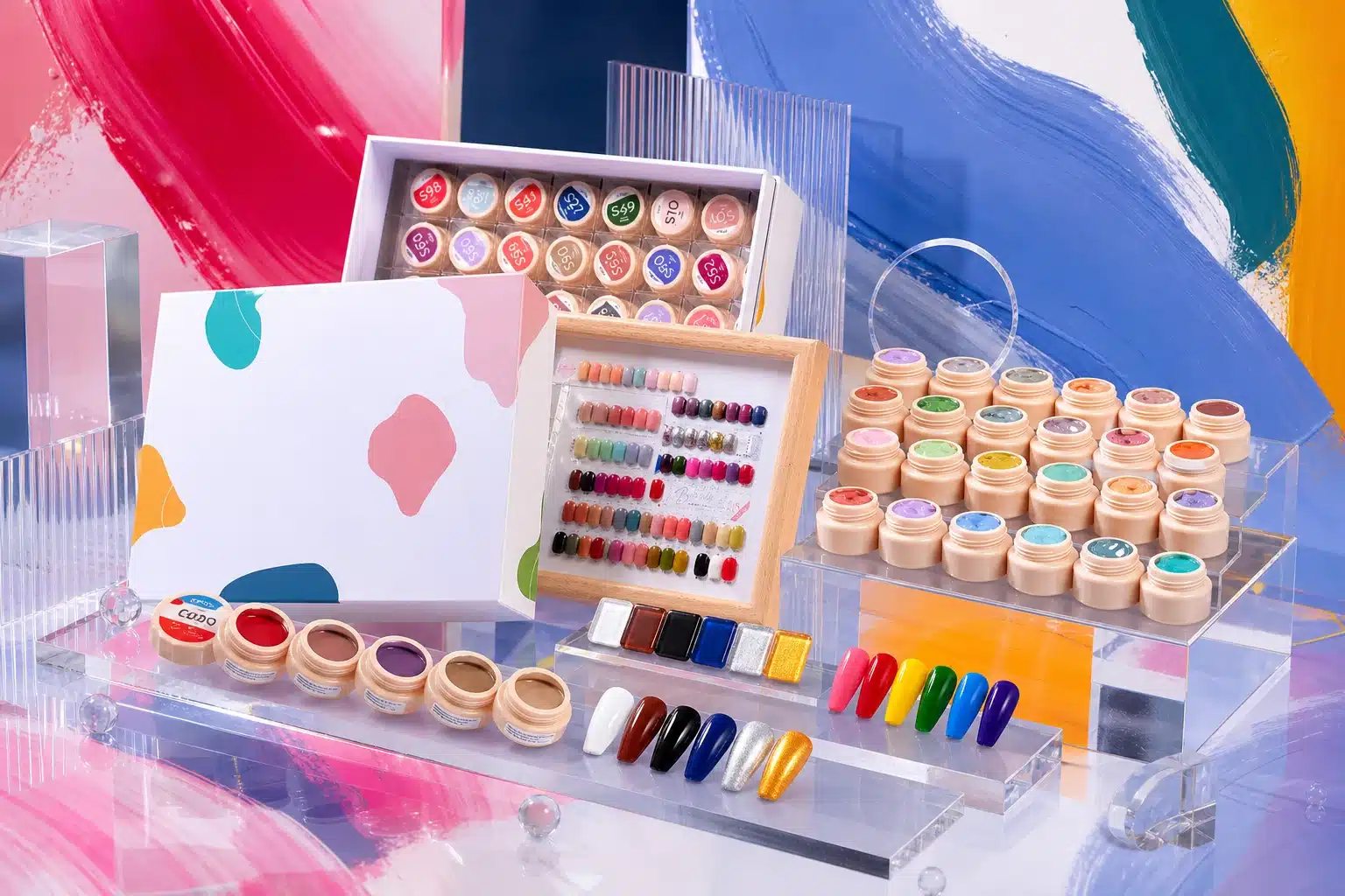 Wholesale painting gel color sets and nail art palettes for professional collection development