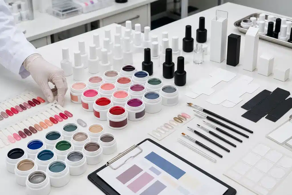 JTING OEM/ODM gel nail polish sample development with custom colors and packaging options