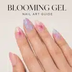Blooming gel nail art guide featuring pink floral and pastel marble manicure designs