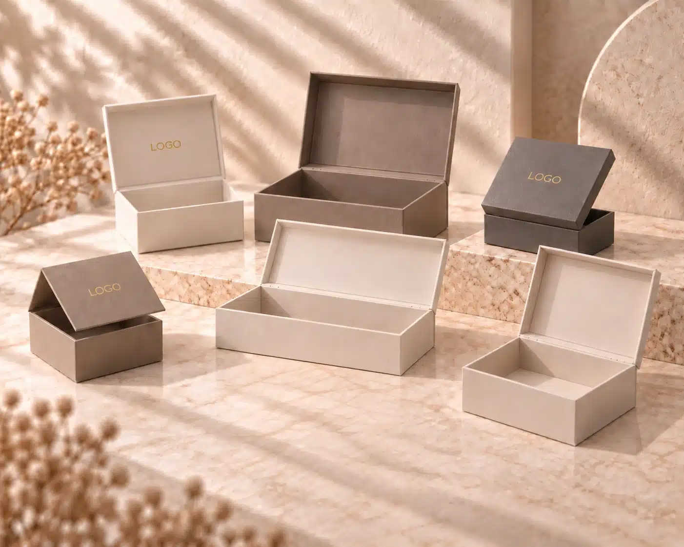 JTING custom magnetic closure gift boxes designed for gel nail polish collections with tailored insert layouts