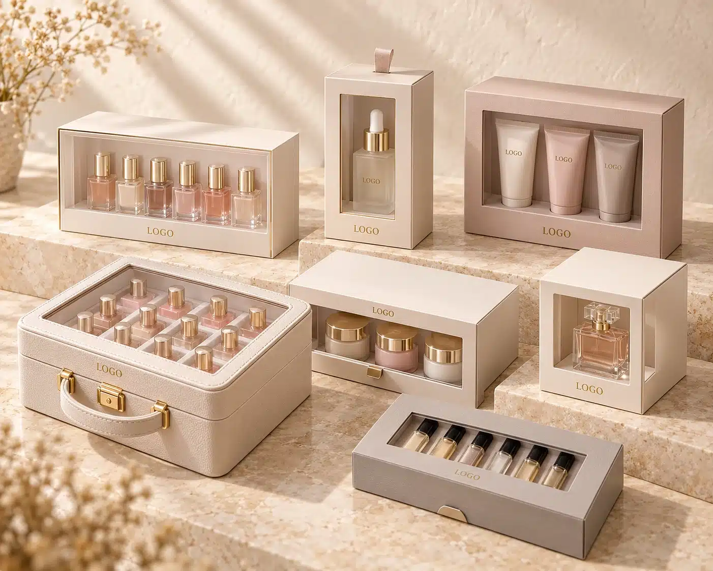 JTING custom window display boxes designed to showcase gel nail polish products and collections